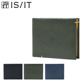 【全品10倍｜6/11 2時迄】イズイット 二つ折り財布 ミニ財布 本革 メンズ カブラ 944603 IS/IT ISIT | 小銭入れ無し 薄型 山羊革 レザー[PO10]