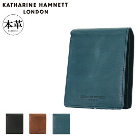 【全品10倍★11/11(火)2時迄】キャサリンハムネット 二つ折り財布 ソフト メンズ 490-57003 KATHARINE HAMNETT 牛革 本革 レザー[PO10]
