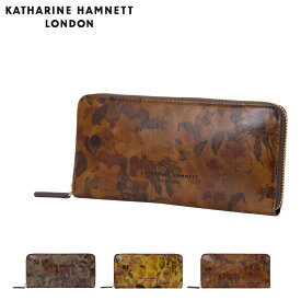 【全品10倍｜期間限定】キャサリンハムネット ロンドン 長財布 ラウンドファスナー パンジー KHP-575 KATHARINE HAMNETT LONDON 牛革 レディース[母の日]