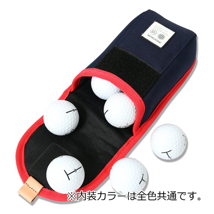 楽天市場】ムスタッシュ ゴルフ ボールポーチ 3WAY ボール6個収納 