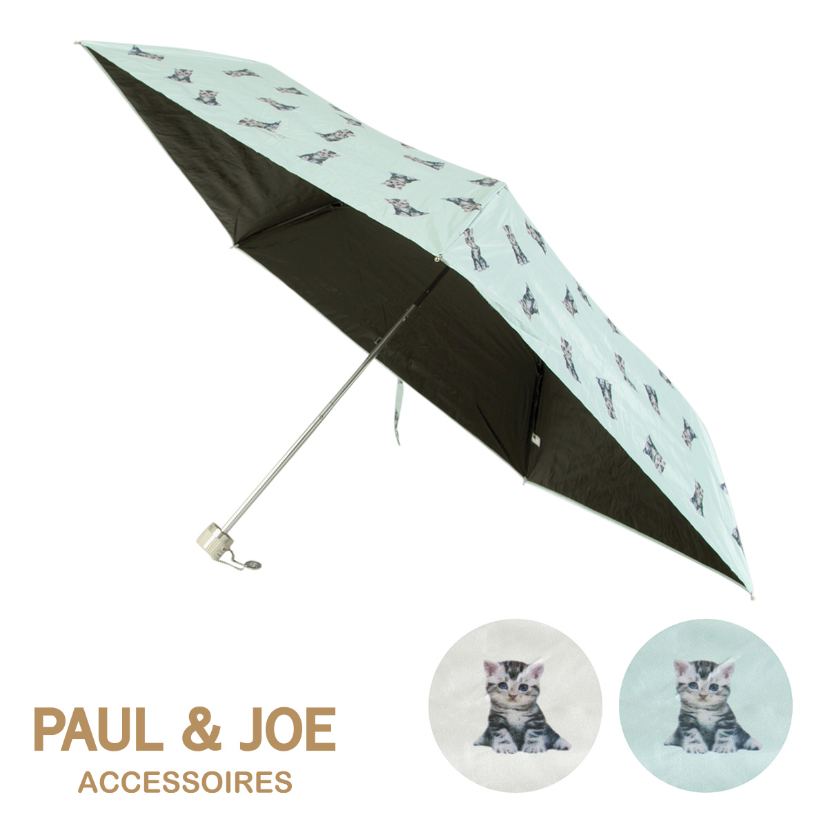 ポールアンドジョー 晴雨兼用折り畳み日傘 cat ねこ PAULJOE 通販