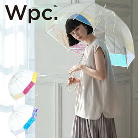 Wpc. 傘 バードケージシャイニー 雨傘 長傘 オーロラ傘 ビニール傘 グラスファイバー レディース PT-031 PT-032 おしゃれ かわいい[PO10][即日発送]