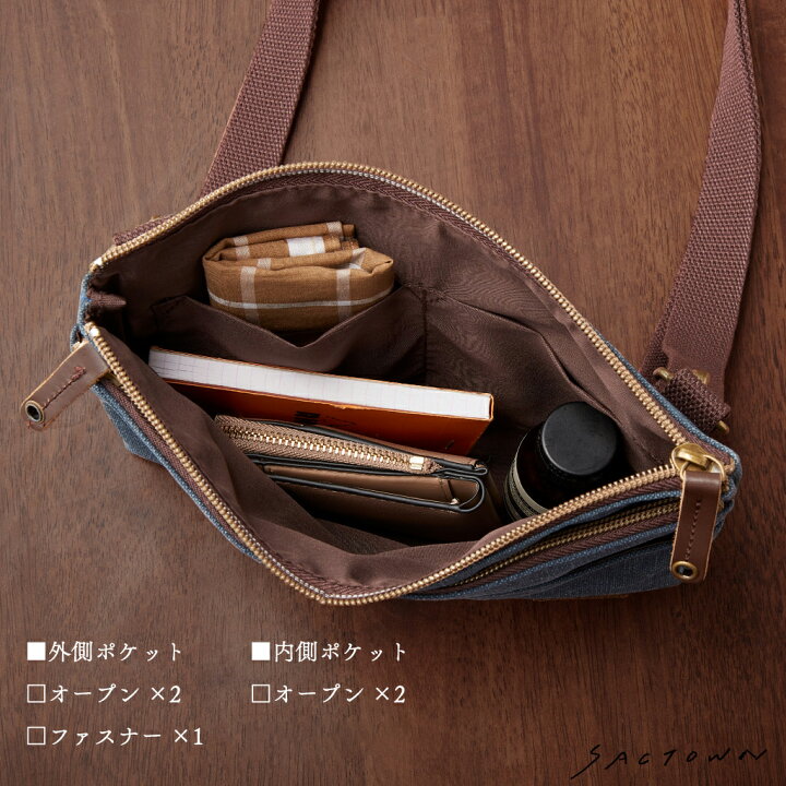 楽天市場】2WAY サコッシュ 帆布ショルダー 3J53 [帆布工房 はんぷこう 