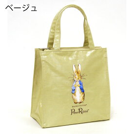 スクエア型ハンドバッグ (S) 0624 [PETER RABBIT(TM) ピーターラビット(TM)] スクエアバッグ ランチバッグ ミニトート 底板付き 自立 撥水 ビニールトート [変更キャンセル不可]