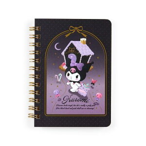 クロミ B7 リングノート ハウス クロミちゃん 横罫 kuromi 12.8×10×1.5cm キャラクター サンリオキャラクター かわいい 女子 手帳 メモ帳 ノート D802 サンリオ 09166-9