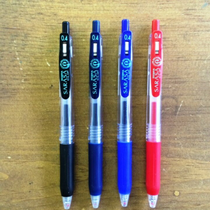 楽天市場 ゼブラ サラサ クリップ 0 4 水性ボールペン 4色定番カラー マスキングテープの店 佐田文具店