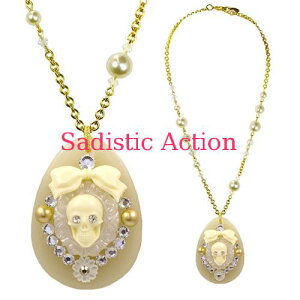 y[zTARINA TARANTINO MEMENTO MORI SKULL PENDANT NECKLACE IV yTARINA TARANTINOzyTAR-NC-N06F7-IVz