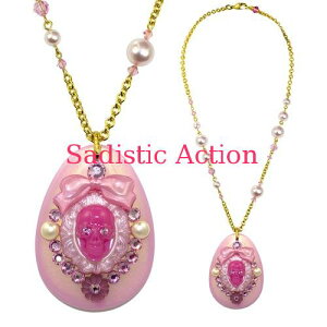 y[zTARINA TARANTINO MEMENTO MORI SKULL PENDANT NECKLACE PI yTARINA TARANTINOzyTAR-NC-N06F7-PIz