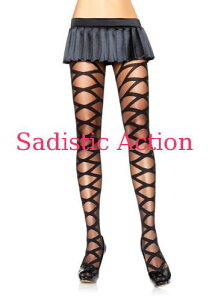y[zLeg Avenue Sheer pantyhose with opaque woven criss cross detail. yLeg Avenue@iXgbLOAWF[AߑARX`[AjzyLEG-HO-7272z