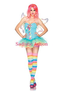 【即納】Leg Avenue 3 PC. Rainbow Fairy 【Leg Avenue (ストッキング、ランジェリー、衣装、コスチューム、小物)】【ハロウィンコスチューム】【LEG-CO-83917】