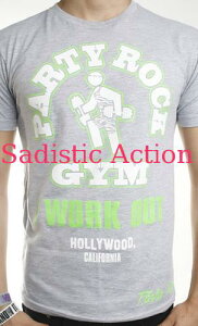 �y���[�zParty Rock Clothing Party Rock Gym Tees G/G �yParty Rock Clothing�z�yPR-MT-Party Rock Gym Tee-GRY/GR�z