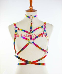 y[zFUNK PLUS HOLOGRAPHIC DOUBLE STRAP BRA HARNESS WITH CHOKER&BELT 4PC SET. ytFeBbVE{e[WzyxgEn[lXzyFUNK PLUS(U[ANZT[AU[}XNAn[lXA|Xnb
