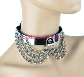 【即納】FUNK PLUS HANGING CHAIN METAL CHOKER 【FUNK PLUS(レザーアクセサリー、レザーマスク、ハーネス、ポリスハット等）】【チョーカー・ネックレス】【FP-CK-CK289MET】