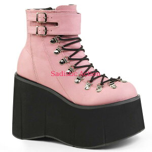 �y���[�zDemonia Faux Lace-Up Ankle Boot Featuring Adjustable Ankle Cuff�A Side Zip �y�u�[�c�z�yDEMONIA(�T���_���E�t�F�X�e�B�o���V���[�Y�E�u�[�c)�z�yDM-BO-KERA21/BPVL�z