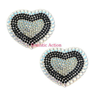 �y���[�zNEVA NUDE French Maid Black Clear Crystal Heart Jewel Nipztix Pasties �y�y�C�X�e�B�E�j�b�v���X�z�y�j�b�v���X�E�y�C�X�e�B�z�yNeva Nude�i�j�b�v���X�A�y�C�X�e�B�j�z�yCR-051-NS�z