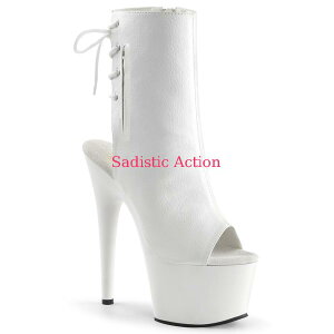 �y���[�zPleaser Platform Open Toe/Heel Back Lace-Up Ankle Boot�A Inside Zip Closure �yPleaser�@(�u�[�c�A�T���_���A�V���[�Y�j�z�yPL-BO-ADO1018/WPU/M�z