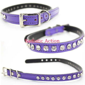 【即納】FUNK PLUS 1/2" Wide Choker with Rhinestone on Patent 【FUNK PLUS(レザーアクセサリー、レザーマスク、ハーネス、ポリスハット等）】【チョーカー・ネックレス】【FP-CK-CK247P.PPL/CLR】