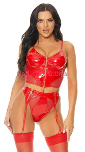 �y���[�zForplay Come and Duo it Vinyl Contrast Lingerie Set �yForplay�@�i�_���X�E�F�A�A�ߑ��A�R�X�`���[���A�����j�z�y�����W�F���[�Z�b�g�A�b�v�z�y�t�F�e�B�b�V���E�{���e�[�W�z�y�_���X�E�F�A�Z