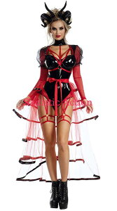 �y���[�zPARTY KING Women's Hellhound Demon Costume �y�n���E�B���R�X�`���[���z�yPARTY KING�i�R�X�`���[���A�R�X�`���[���A�N�Z�T���[�A�ߑ��j�z�yPK-CO-PK2111�z