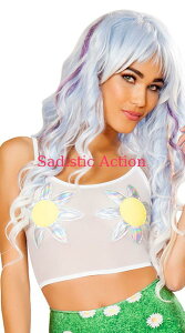 �y���[�zJ Valentine Daisy Mesh Crop Top �yJ Valentine(�_���X�E�F�A�A�ߑ��A�R�X�`���[���A����)�z�y�g�b�v�X�z�yJV-DW-FF492-DAISY�z