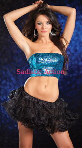 �y���[�zRAVEWARE Sequin Tube Top �y�g�b�v�X�z�yRAVEWARE(�_���X�E�F�A�A�R�X�`���[���A�����W�F���[�A�ߑ��j�z�yRW-DW-DD525-BL�z