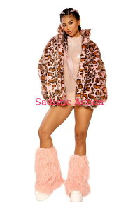 �y���[�zJ.Valentine Hip Length Faux Fur Coat �yJ Valentine(�_���X�E�F�A�A�ߑ��A�R�X�`���[���A����)�z�y�g�b�v�X�z�yJV-DW-FF930-PI/LEO�z