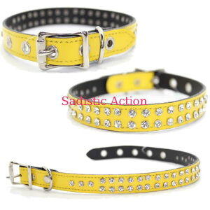 �y���[�zFUNK PLUS Choker with 2ROW Rhinestone on Patent �yFUNK PLUS(���U�[�A�N�Z�T���[�A���U�[�}�X�N�A�n�[�l�X�A�|���X�n�b�g���j�z�y�`���[�J�[�E�l�b�N���X�z�yFP-CK248P.YE�z
