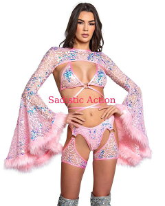 �y���[�zJ.Valentine Faux Fur Trimmed Bell Sleeve Shrug �yJ Valentine(�_���X�E�F�A�A�ߑ��A�R�X�`���[���A����)�z�y�g�b�v�X�z�yJV-DW-FR103-P.PI�z