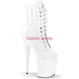 y[zPleaser Platform Lace-Up Front Ankle BootA Inside Zip Closure yPleaser@(u[cAT_AV[Yjzyu[czyFLAM1020/W/Mz