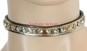 y[zFUNK PLUS 1/2" Wide Choker with Rhinestone on Patent yFUNK PLUS(U[ANZT[AU[}XNAn[lXA|Xnbgjzy`[J[ElbNXzyFP-CK-CK247P.GL/CLRz