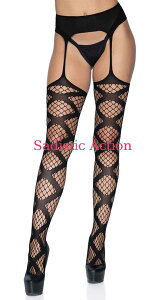 y[zLeg Avenue Faux Wrap Industrial Net Suspender Pantyhose yLeg Avenue@iXgbLOAWF[AߑARX`[AjzyK[^[XgbLOzyLEG-HO-1954z