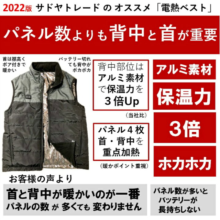 楽天市場】保温力 3倍 【楽天1位】 背中 アルミ素材 ヒーターベスト 軽量 バッテリー 1個 付 12000mAh 電熱ジャケット バッテリー 付き 電熱 大きいサイズ 電熱ベスト バッテリー付 モバイルバッテリー ヒートベスト ヒーター付き ベスト 電熱ウェア 発熱ベスト 加熱 ... 楽天市場】保温力 3倍 【楽天1位】 背中 アルミ素材 ヒーターベスト 軽量 バッテリー 1個 付 12000mAh 電熱ジャケット バッテリー 付き 電熱 大きいサイズ 電熱ベスト バッテリー付 モバイルバッテリー ヒートベスト ヒーター付き ベスト 電熱ウェア 発熱ベスト 加熱 ...