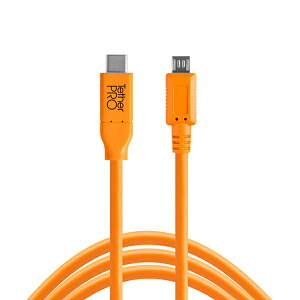 TETHER TOOLS(�e�U�[�c�[���Y) �e�U�[�v�� USB-C to 2.0 Micro-B 5-Pin �I�����W CUC2515-ORG