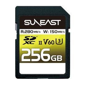 【ネコポス便配送】SUNEAST (サンイースト) SDXCカード 256GB UHS-II V60 最大280MB/s U3 4K UHD ULTIMATE PRO [SE-SDU2256GB280]