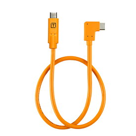 【ネコポス便配送商品】TETHER TOOLS(テザーツールズ) テザープロ アングルアダプター　USB-C to USB-C オレンジ CUCRTC1-ORG 50cm
