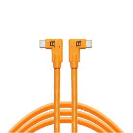 【ネコポス便配送商品】TETHER TOOLS(テザーツールズ) テザープロ USB-C to USB-C デュアルライトアングル　オレンジ CUC15RT2RT-ORG 460cm