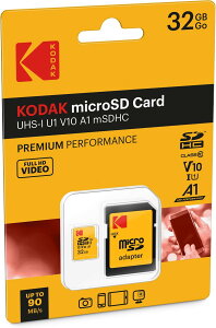 �y�l�R�|�X�֔z�����i�zKodak (�R�_�b�N) microSD �}�C�N��SD 32GB UHS-I U1 V10 A1 Premium SD�A�_�v�^�[�t�� EKMSDM32GHC10K