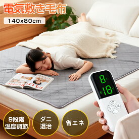 電気毛布【2025新型】9段階温度調節＆タイマー｜140×80cm シングル 省エネ・ダニ対策・厚手フランネル｜電気敷き毛布 防寒 節電 PSE