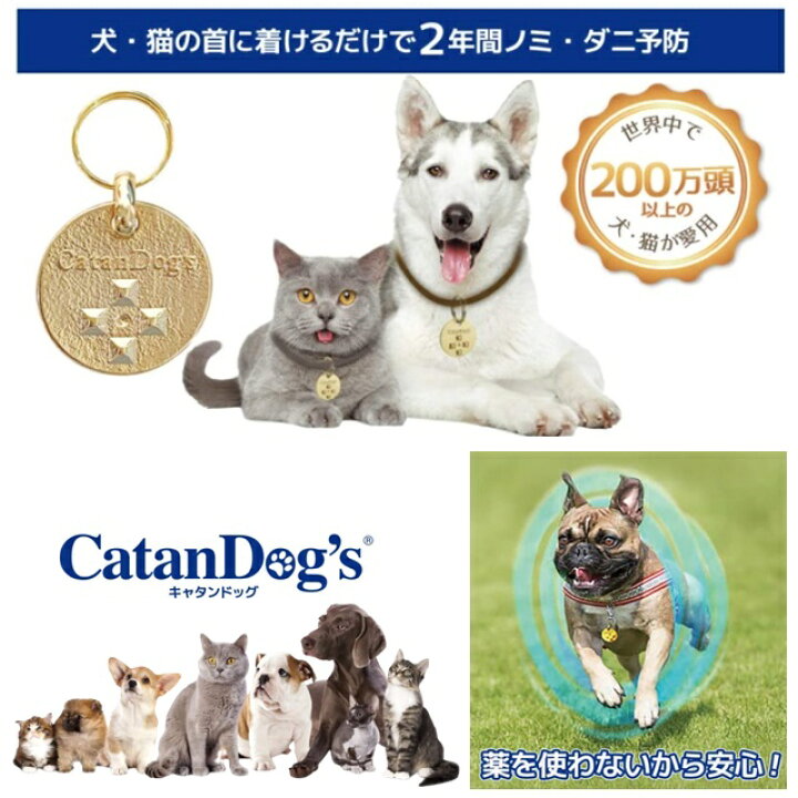 楽天市場 薬を使わない ノミダニ 予防 Catandog S キャタンドッグ 犬 猫 ペット 安全 イヌ ネコ 犬種 描種 敏感肌 皮膚 全ライスステージ 老犬 パピー 成犬 子猫 成猫 大型犬 小型犬 病弱でも安心 病気回復期 妊娠中 無毒 無臭 マイクロチップ影響なし Coco M