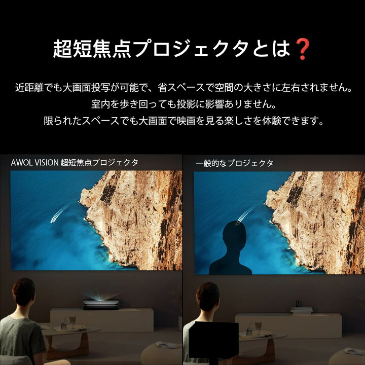 楽天市場】送料無料 AWOL Vision LTV-3500 PRO 4K超短焦点 3色レーザー 