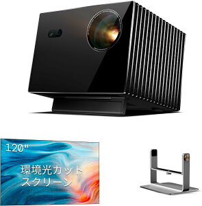 Valerion VisionMaster Max �g���v�����[�U�[ 4K�v���W�F�N�^�[ �{ ���W���o���X�^���h �{ 120�C���` �t���l��ALR�X�N���[�� �Z�b�g
