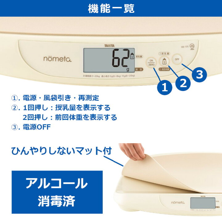 楽天市場】【レンタル】タニタ ベビースケール nometa BB-105｜母乳量 