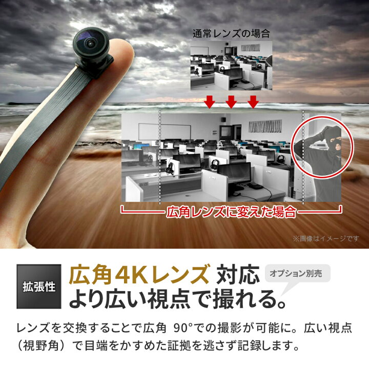 楽天市場】小型カメラ 4k 基盤型 カメラ 長時間録画 リアルタイム wifi 