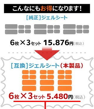 【クーポンで3000円OFF】【3SET18枚入り】シックスパッドアブズベルトにも対応互換高電導ジェルシートジェル採用計18枚SIXPADAbsBeltEMSジェルパッド