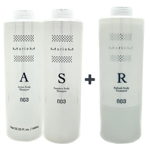 NUMBER THREE �i���o�[�X���[ MurieM �~�����A���E�N���X�^�� Shampoo & Treatment ��p�X�J���v�V�����v�[ 660ml + ��p�X�J���v�g���[�g�����g 620g