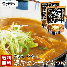 サガミ 麺屋の和ダシが利いた濃厚コク旨カレーうどんつゆ 中辛 具入り 2食入 お手軽 店舗の味 和風カレー 具材入り レトルト 名古屋風 簡易包装 まとめ買い 非常食