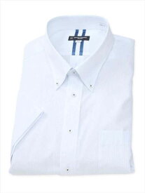 半袖 ワイシャツ 大きいサイズ メンズ カッター ドレスシャツ 形態安定 冷感 ボタンダウン 男 かっこいい 服 C050424-04