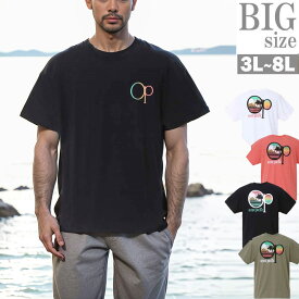 プリントTシャツ 大きいサイズ メンズ OCEAN PACIFIC クルーネック OP デザインTシャツ 男 かっこいい 服 C050516-08