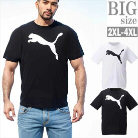 スポーツウェア 半袖 大きいサイズ PUMA プーマ メンズ トレーニング Tシャツ ロゴ 吸水速乾 男 かっこいい 服 C050706-06
