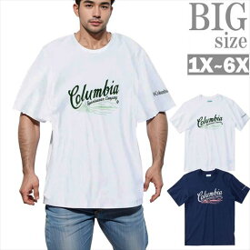 Tシャツ 大きいサイズ メンズ プリントT クルーネック Columbia ブランド ロゴデザイン 男 かっこいい 服 C060412-04